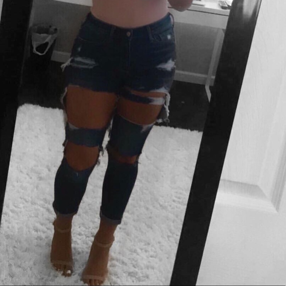 Hollister ripped jeans